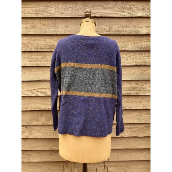 Woolrich John Rich purple grey gold Alpaca Yak Sweater NWT S $295 - Picture 8 of 10